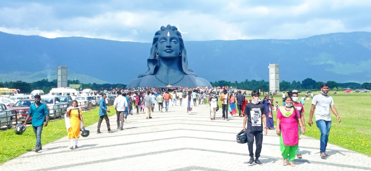 Adiyogi statue at the Isha Yoga Center, Coimbatore